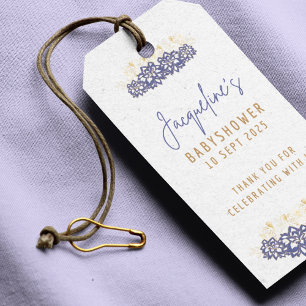 Etiquetas Para Regalos Bebé sorpresa tema de muñeco de nieve morado perso