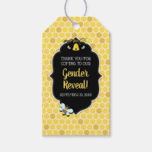 Bee Gender Revelan Baby Shower Favor