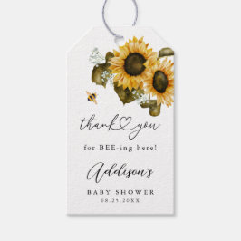Etiquetas Para Regalos Bee Sunflower Summer Baby Shower