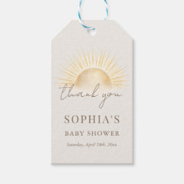 Etiquetas Para Regalos Beige Aquí Viene El Hijo Niño Shower Agradecimient