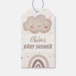 Etiquetas Para Regalos Beige Watercolor Baby Shower