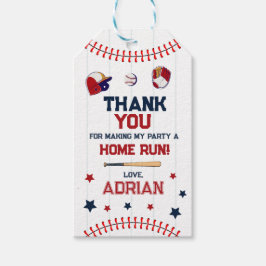 Etiquetas Para Regalos Béisbol Favor gracias cumpleaños
