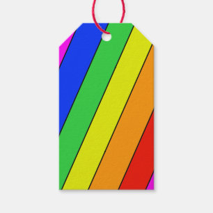 Etiquetas Para Regalos Bello y brillante arco iris en diagonal