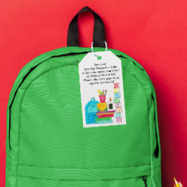 Etiquetas Para Regalos Bendición de las mochilas acarició los suministros