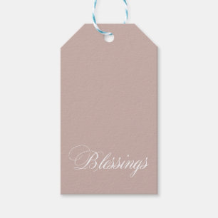Etiquetas Para Regalos Bendiciones Personalizadas Gris Beige Blanco