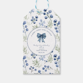 Etiquetas Para Regalos Berry Sweet Baby Shower Blueberry Bow Square