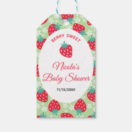 Etiquetas Para Regalos Berry Sweet Green Strawberry Baby Shower