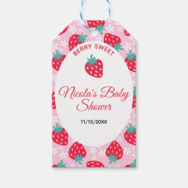 Etiquetas Para Regalos Berry Sweet Pink Strawberry Baby Shower