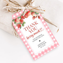 Etiquetas Para Regalos Berry Sweet Strawberry Baby Shower Favor Tags