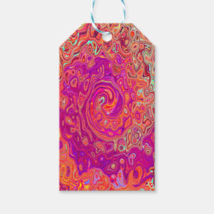 Etiquetas Para Regalos Besada de coral abstracto retro y mármol púrpura