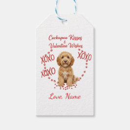 Etiquetas Para Regalos Besos Personalizados de Cockapoo Deseos de San Val