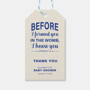 Etiquetas Para Regalos Biblia contra Baby Shower Jeremiah Christian Moder