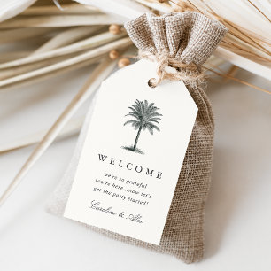 Etiquetas Para Regalos Bienvenida a Boda de La Habana Palm