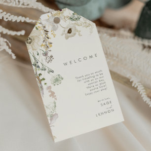 Etiquetas Para Regalos Bienvenida a Boda de Marfil, el Parto de Flor Silv