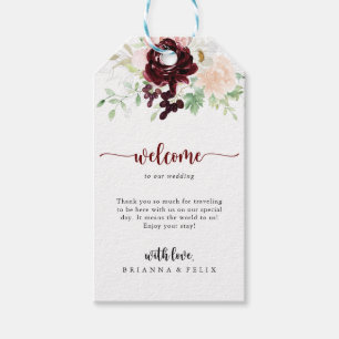 Etiquetas Para Regalos Bienvenida a Boda Floral Clásico Simple y Colorido