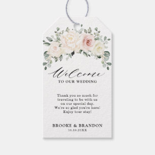 Etiquetas Para Regalos Bienvenida a la vegetación floral rosa Rubor de ma