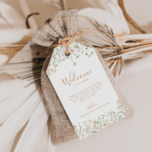 Etiquetas Para Regalos Bienvenida al Boda Fall Garden Wildflower