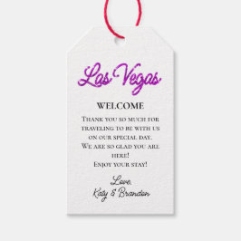 Etiquetas Para Regalos Bienvenida al Boda Purple Las Vegas Sparkles