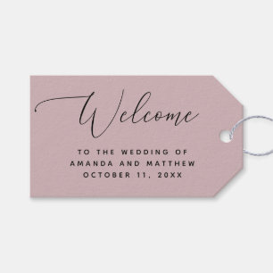 Etiquetas Para Regalos Bienvenida al Boda Quartz, Rosa mutado de primaver