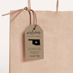 Etiquetas Para Regalos Bienvenida Boda de Oklahoma