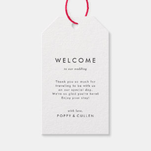 Etiquetas Para Regalos Bienvenida Boda de tipografía de moda