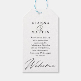 Etiquetas Para Regalos Bienvenida de fin de semana de boda moderna