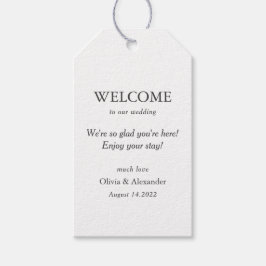 Etiquetas Para Regalos Bienvenida formal Minimalista elegante de la boda