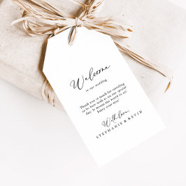Etiquetas Para Regalos Bienvenida Idyllic Stylish Calligraphy Boda