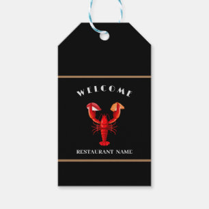 Etiquetas Para Regalos bienvenida Lobster sushi mariscos Nombre del merca