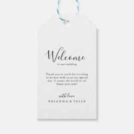 Etiquetas Para Regalos Bienvenida Minimalista simple del Boda
