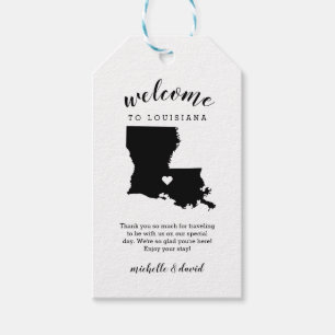 Etiquetas Para Regalos Bienvenido a Luisiana   Boda caligráfico