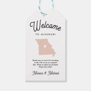 Etiquetas Para Regalos ¡Bienvenido a MISSOURI Boda CUALQUIER COLOR!