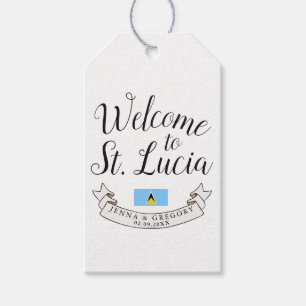 Etiquetas Para Regalos Bienvenido a Santa Lucía   Favor de Boda