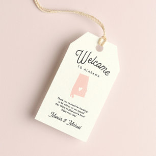Etiquetas Para Regalos Bienvenido al Boda de Alabama CUALQUIER COLOR