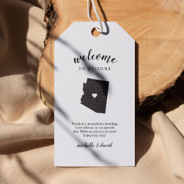 Etiquetas Para Regalos Bienvenidos a Arizona | Boda caligráfico