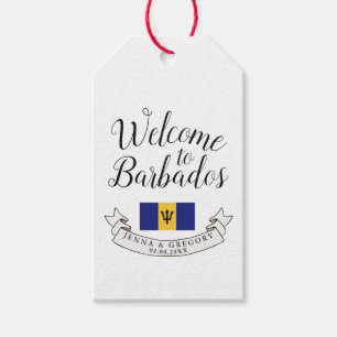 Etiquetas Para Regalos Bienvenidos a Barbados Favor de la boda de desti