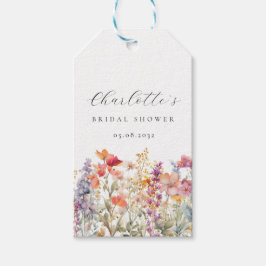 Etiquetas Para Regalos Bienvenidos a la ducha de novia moderna y florida