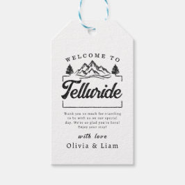 Etiquetas Para Regalos Bienvenidos A Telluride Colorado Boda Minimalista