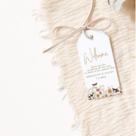 Etiquetas Para Regalos Bienvenidos al Hotel Boda Fall Wild Flowers