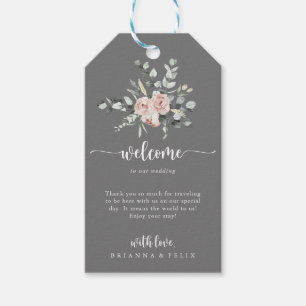 Etiquetas Para Regalos Bienvenidos Bodas clásicos rosa rosa floral