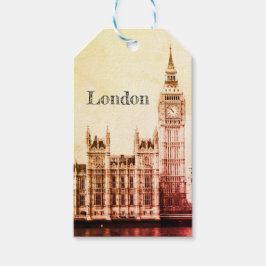 Etiquetas Para Regalos Big Ben Clock & London, Westminster / vintage Rein
