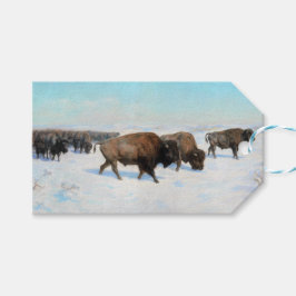 Etiquetas Para Regalos Bison in the Snow (por Rosa Bonheur)