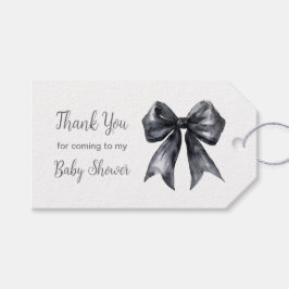 Etiquetas Para Regalos Black Coquette Bow Baby Shower