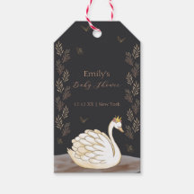 Black Gold Princess Swan Butterfly Baby Shower