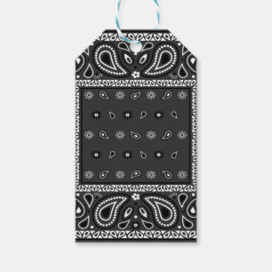 Etiquetas Para Regalos Black Paisley Bandana Birthday Hip Hop Rap Scarf