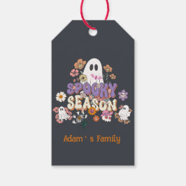 Etiquetas Para Regalos Black Spooktacular Ghosts Halloween Gige Tag