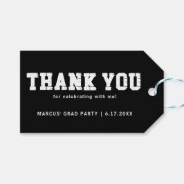 Etiquetas Para Regalos Black White Graduation Party Gracias