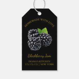 Etiquetas Para Regalos Blackberry simple casero Jam Hang Tag l Black