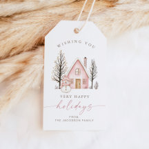 BLAIR Casa Rosa Lindo Muñeco de Nieve Felices Fies