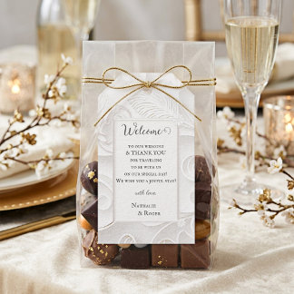 Etiquetas Para Regalos Blanco Agradecimiento de Bienvenida de Boda con Re